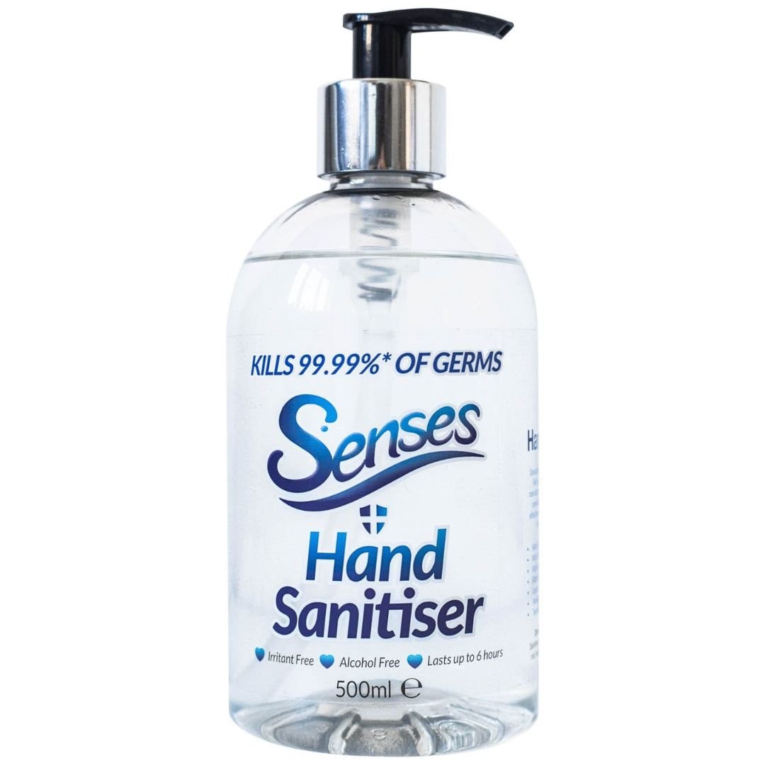 Senses Alcohol Free Hand Sanitiser 500ml Pump Bottle Box of 12