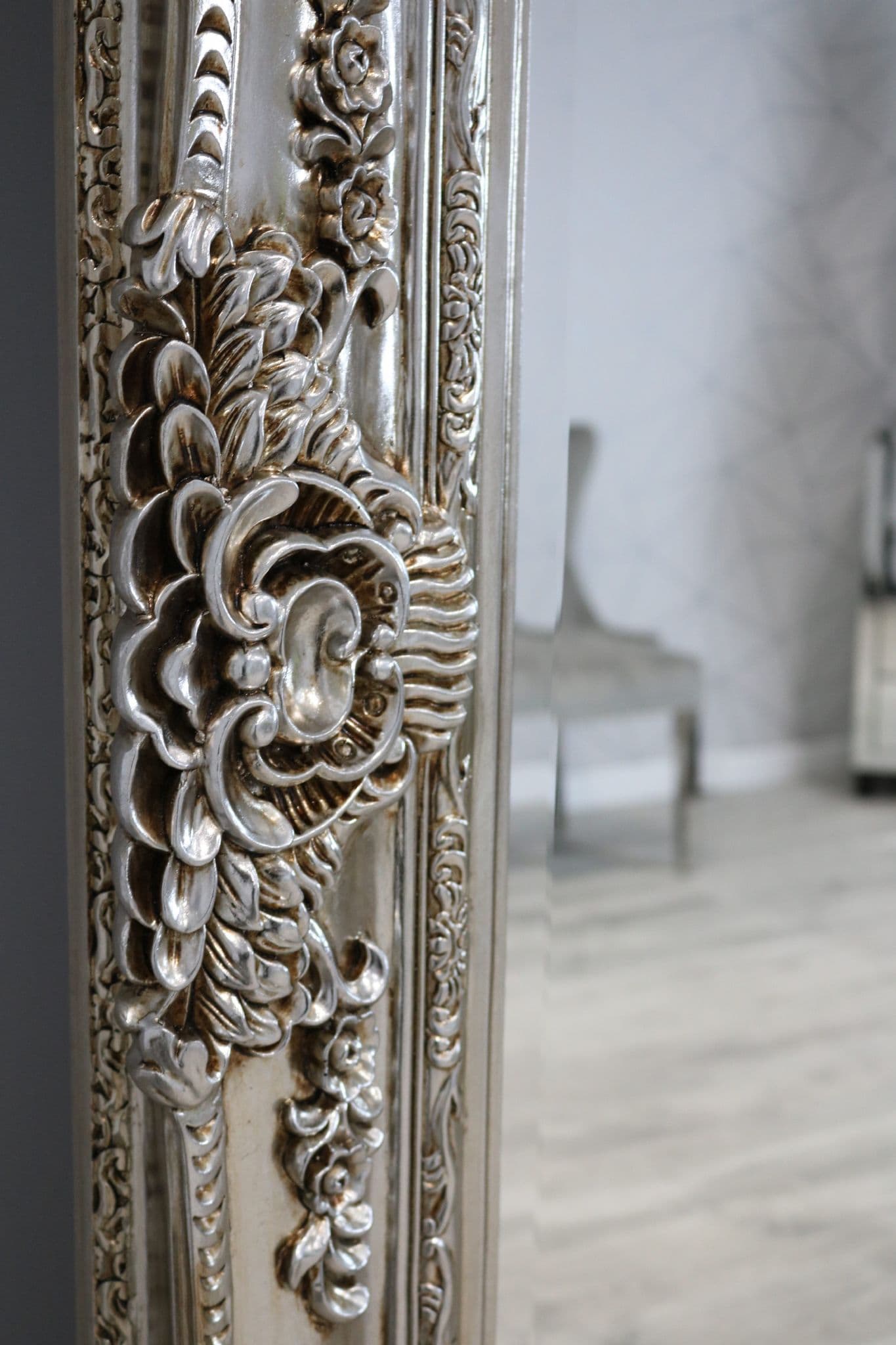 204cm X-Large Vintage Design Mirror In Champagne