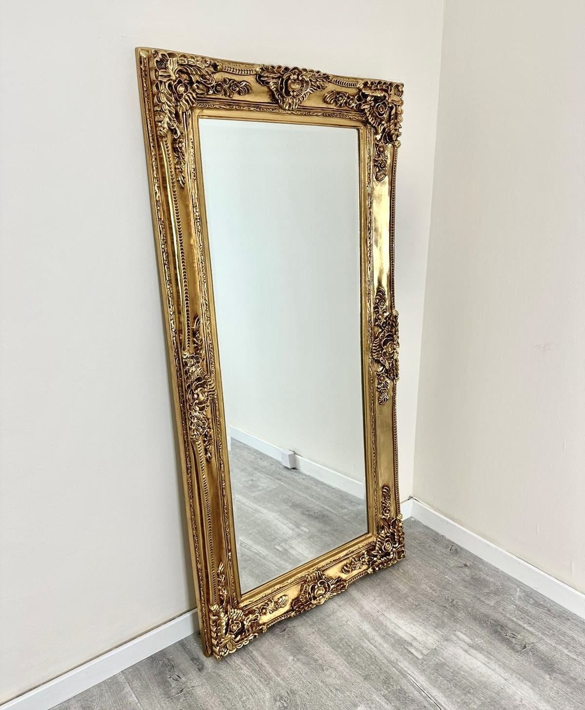 [EKM-AUTOGENERATED]204cm X-Large Vintage Design Mirror In Gold