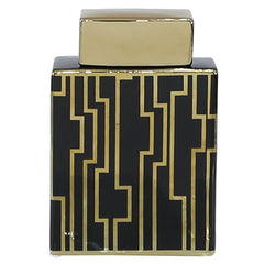 [EKM-AUTOGENERATED]25cm Ginger Jar Black And Gold