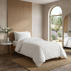 About Home Single Seersucker Duvet - Touch of Down Luxury Microfibre