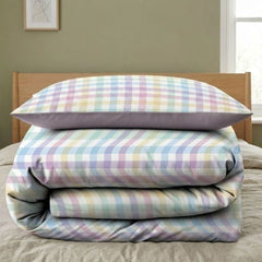 Gaveno Cavailia Pastel Gingham Single Duvet Cover Microfibre Bed Set