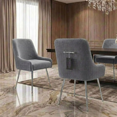 Marco Dining Chair Brushed Velvet Grey