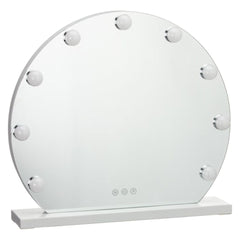 Arched Hollywood LED Vanity Mirror - Lighted Makeup Mirror with Stand