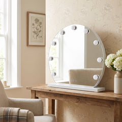 Arched LED Mirror Tabletop Vanity Mirror with 3 Dimmable Light Modes
