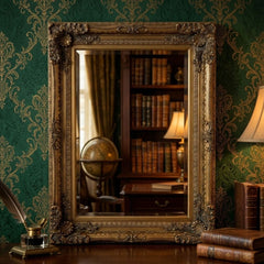 Vintage Wall Mirror 90cm x 120cm Country Gold Ornate Antique Frame
