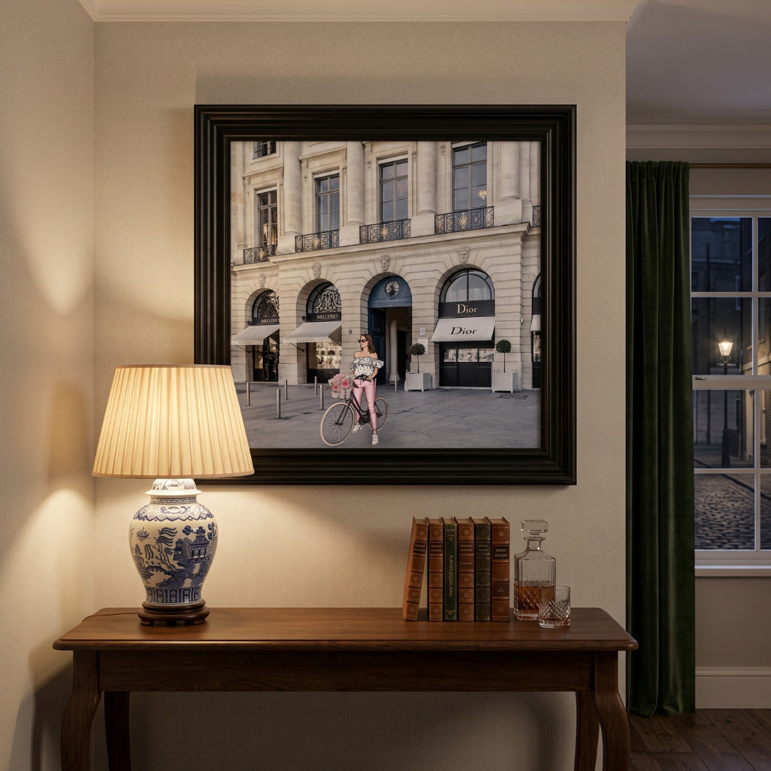Dior Joaillerie Black Step Frame Luxury Wall Art 70x70cm Home Decor
