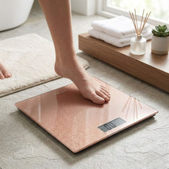 Salter Rose Gold Electronic Bathroom Scales - Digital LCD Precision
