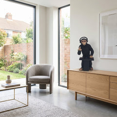 Home Luxe Cheeky Monkey DJ Middle Finger Gesture Statue Figure | Black