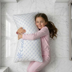 Pack of 2 Cooling Memory Foam Pillows - Temperature Regulating Support