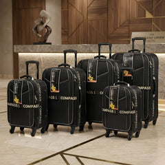 Compass 5-Piece Hand Luggage Suitcase Set Expandable Cabin Bags