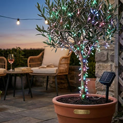 Solar Powered 200 Multicolour Micro LED Lights - 19.9m Garden String