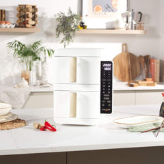 Salter VertiCook Ultra 9L Stackable Dual Air Fryer White & Gold