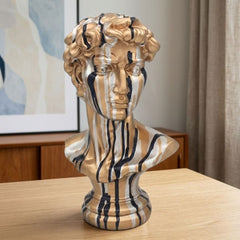 David Gold Renaissance Drip Art Resin Figurine - Modern Bust Decor