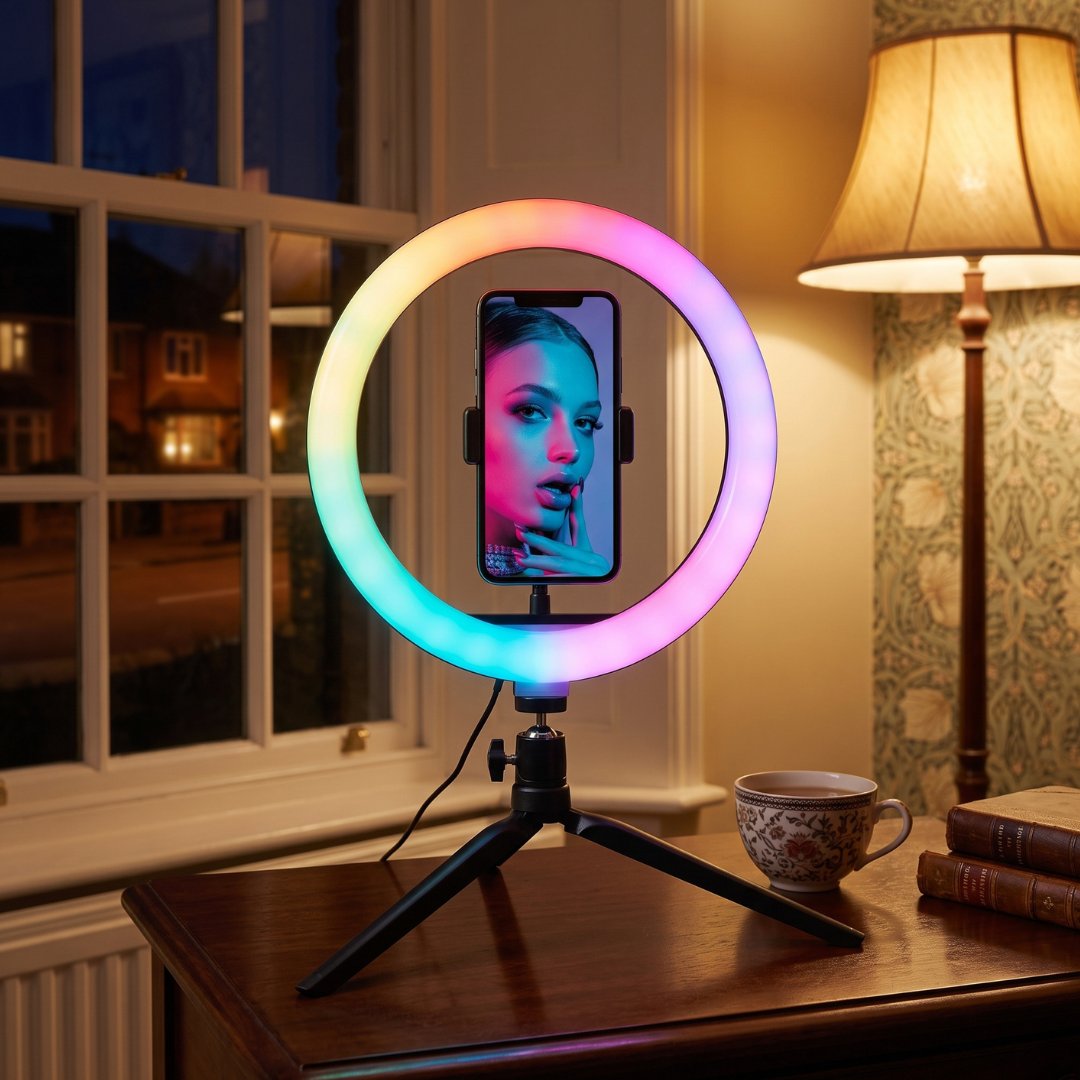 Aura Desktop LED Ring Light with Tripod for Videos & Livestreaming