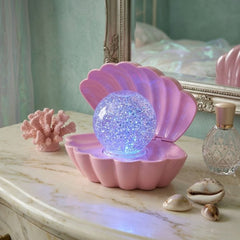 Gibson Gifts Seashell Glitter Lamp - RGB Ambient Light & Night Light