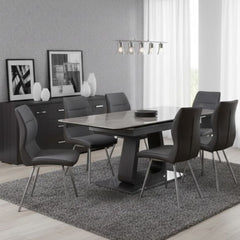 Zermatt 160-200cm Ceramic Extending Table & 6 Zermatt Dining Chairs