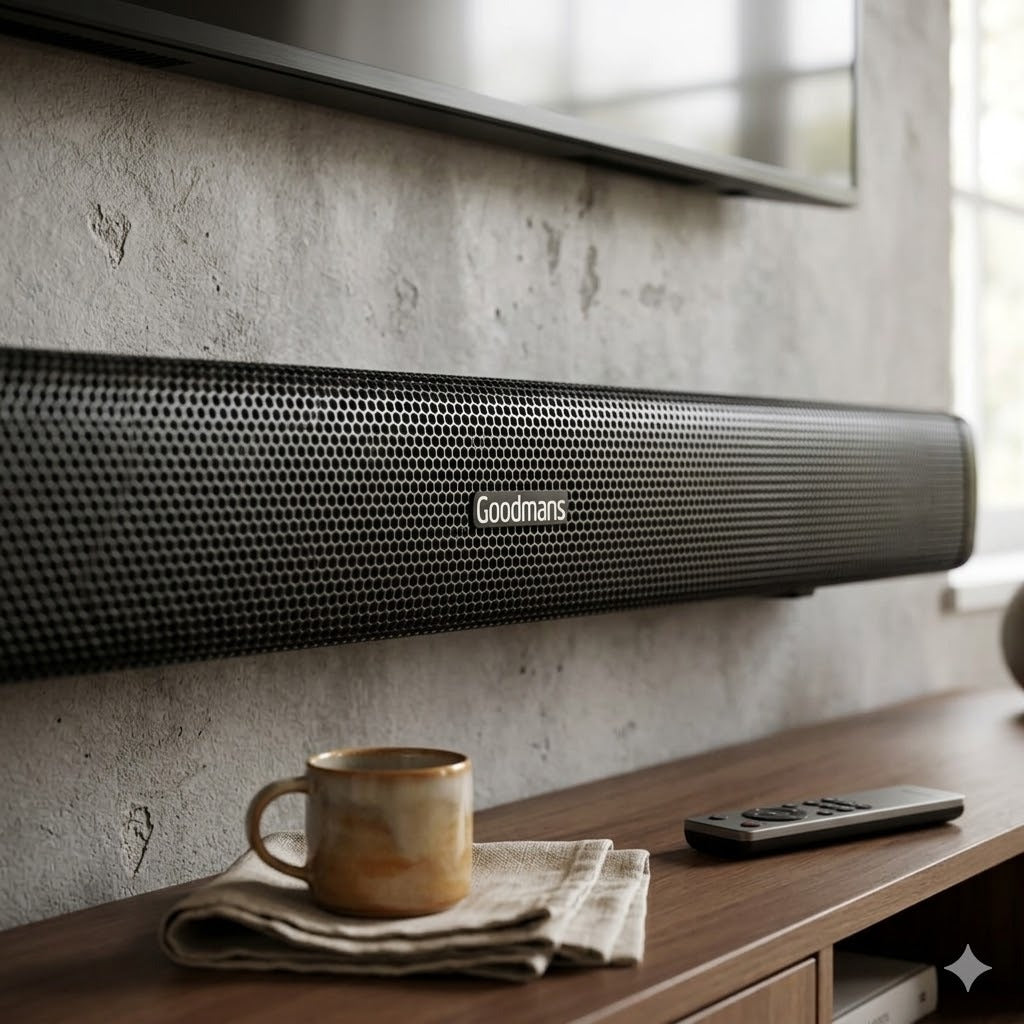 Goodmans 60W Bluetooth Soundbar - 2.0 Channel Stereo & HDMI ARC Input
