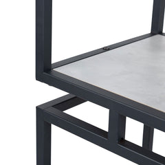 3-Tier Square Black & Grey Display Unit