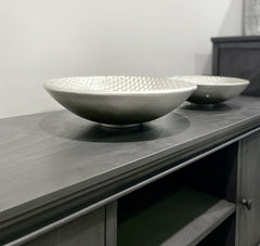 [EKM-AUTOGENERATED]34Cm Geo Embossed Cube Décor Bowl