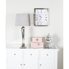 [EKM-AUTOGENERATED]35cm Rect Wall Clock Nickel