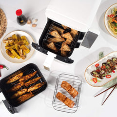 Salter VertiCook Ultra 9L Stackable Dual Air Fryer White & Gold