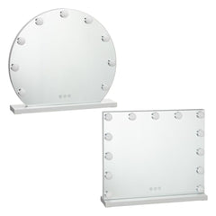 Arched Hollywood LED Vanity Mirror - Lighted Makeup Mirror with Stand