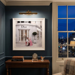 Dior Jewelry White Step Frame Luxury Wall Art 70x70cm Home Decor