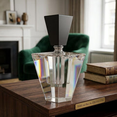 Arrowhead Crystal Perfume Bottle - Elegant Glass Dressing Table Decor