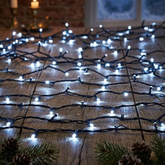 Eveready 120 Cool White LED Solar String Lights - 12.5m Garden Decor