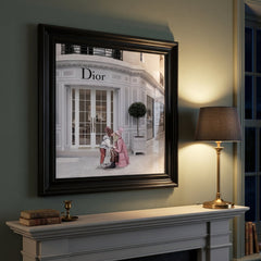 Dior Jewelry Black Step Frame Luxury Wall Art 70x70cm Home Decor