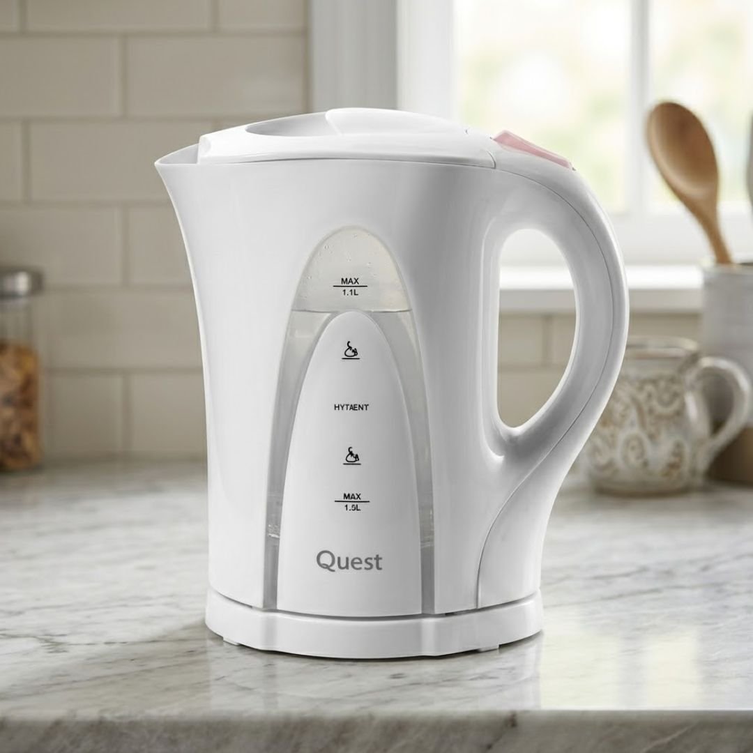 White 1.7L Electric Cordless Kettle with Boil Dry Protection