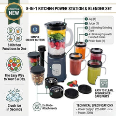 WeightWatchers 8-in-1 Multiblender - Smoothie Maker & Juicer Set