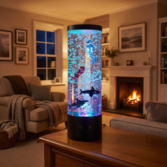 Home Luxe Divers & Sharks LED Bubble Lamp Colour Changing Light 29cm