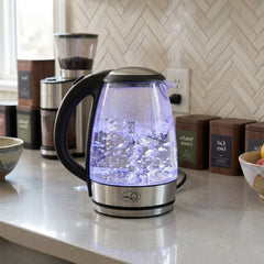 3000W Glass Kettle - 1.7L Illuminated Rapid Boil with Spout Filter