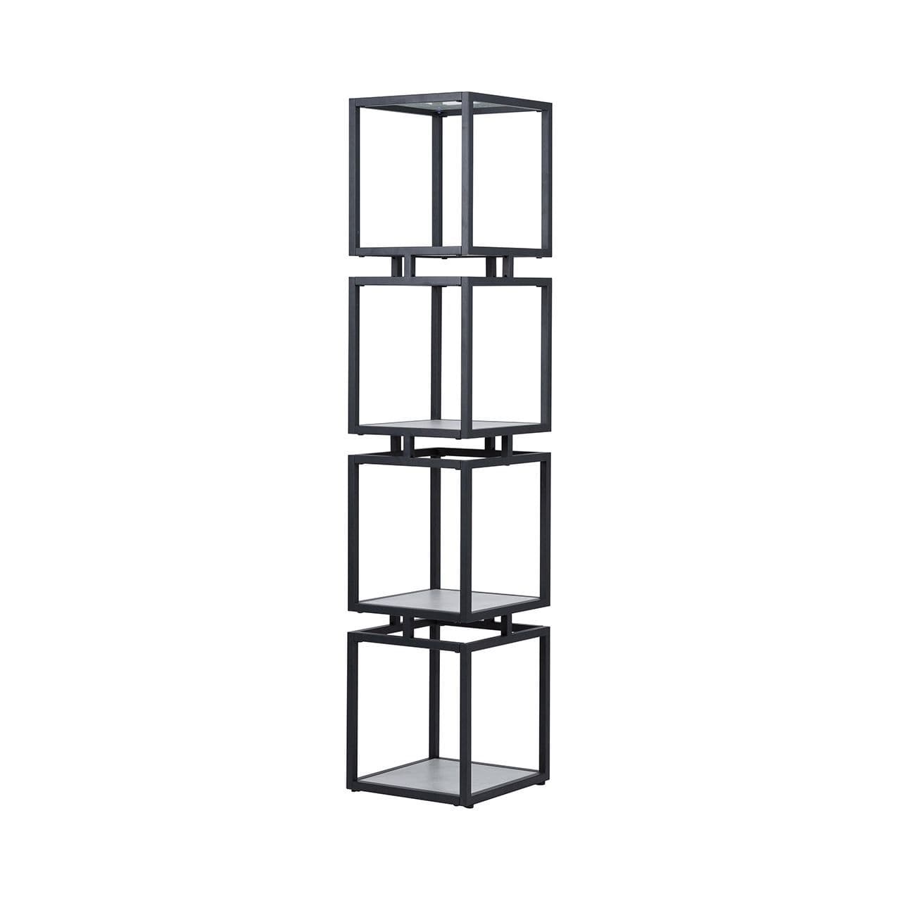 [EKM-AUTOGENERATED]4-Tier Square Black & Grey Display Unit