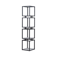 [EKM-AUTOGENERATED]4-Tier Square Black & Grey Display Unit