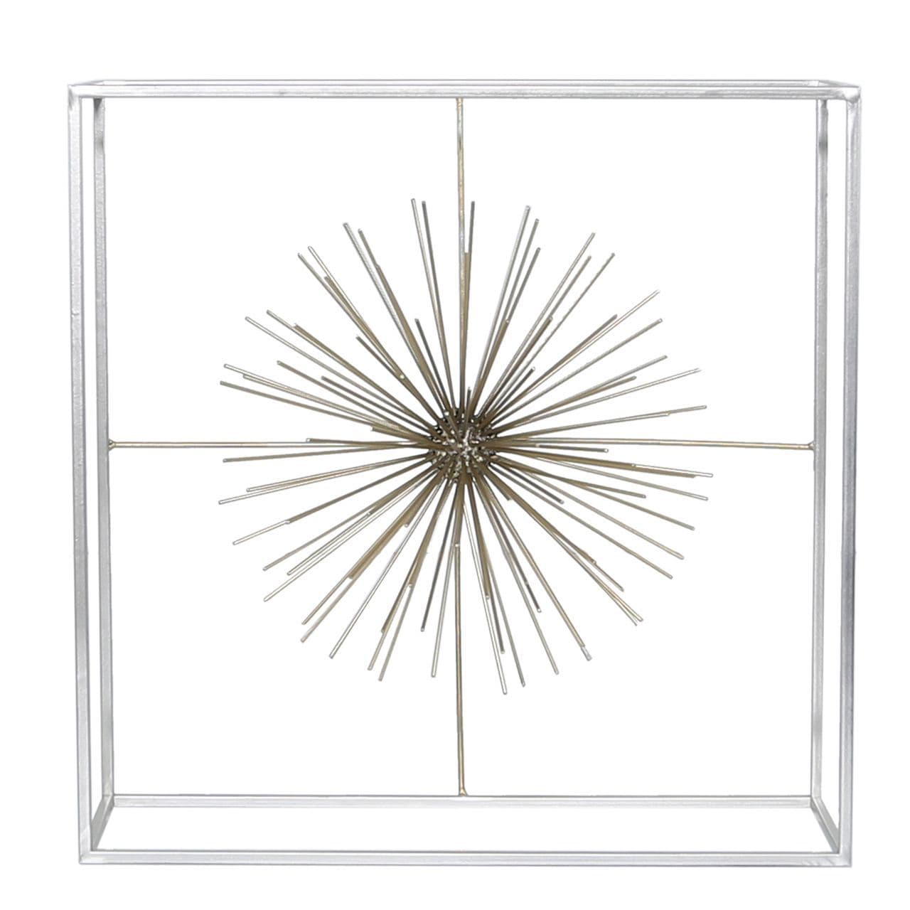 [EKM-AUTOGENERATED]40cm Starburst Decoration Silver With Gold Ball