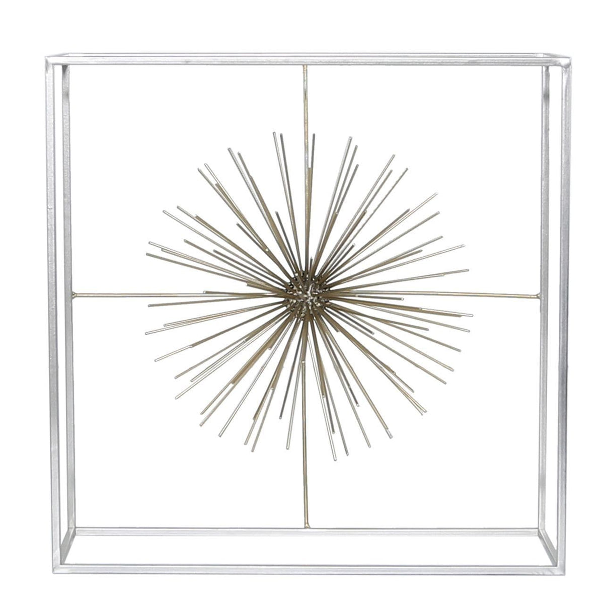 [EKM-AUTOGENERATED]40cm Starburst Decoration Silver With Gold Ball