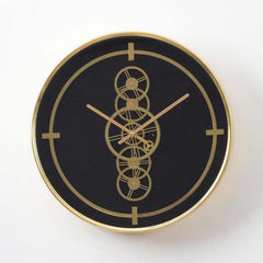 [EKM-AUTOGENERATED]46CM Black & Gold Gears Wall Clock