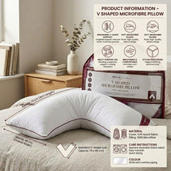 The Bed Club V-Shaped Microfibre Pregnancy and Nursing Support Pillow