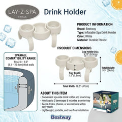 Lay-Z-Spa Drinks Holder & Snack Tray - Universal Hot Tub Accessory