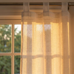 White Amber Textured Voile Curtain Panel - 55" x 90" Home Collection