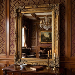 Vintage Wall Mirror 90cm x 120cm Country Gold Ornate Antique Frame