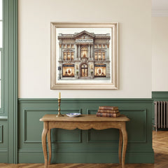 LV Store Champagne Step Frame Wall Art 70x70cm Luxury Home Decor Art