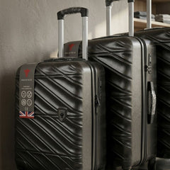 Black 4-Piece ABS Luggage Set - TSA Lock & 360° Spinner Wheels