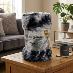 Kutex Black & White Tiger Mink Faux Fur Throw - King Size 200x240cm