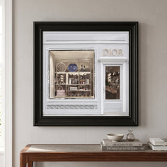 Dior Maison Boutique Black Step Frame 70x70cm Luxury Wall Art Decor