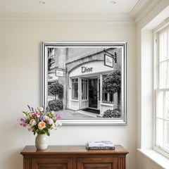 Dior Fashion Silver Step Frame 70x70cm Luxury Wall Art Home Decor Room