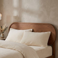 Single Cream Teddy Fleece Duvet Cover Set - Super Soft Snug Bedding